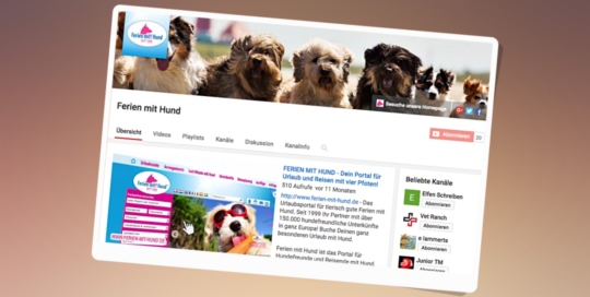 Ferien mit Hund Tourismus Youtube Video Marketing